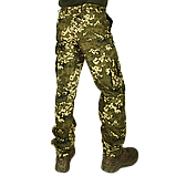 Літні тонкі тактичні спрощені штани в камуфляжі піксель ЗСУ бавовна, фото 9