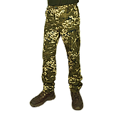 Літні тонкі тактичні спрощені штани в камуфляжі піксель ЗСУ бавовна, фото 3