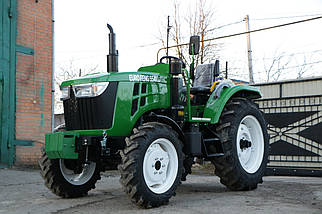 Мінітрактор EUROFENG 554 XL з реверсом, два циліндра на 1000 кг, вага 2000 кг , широка резина , 2х дискове зчеплення