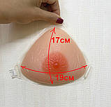 Протези молочної залози силіконові 290 г*2 шт. із силіконовими лямками після мастектомії S чашка B, фото 2