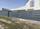 Металеві відкатні ворота/ Тип заповнення Жалюзі PIPE HIGH, фото 3