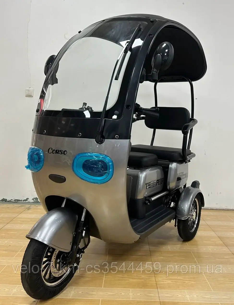 Електричний велосипед електротрайк Corso Terra TR-102003 (1) двигун 800W, акумулятор 72V/20Ah