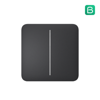 SoloButton ( 2-gang) кнопка для вимикача LightSwitch AJAX graphite