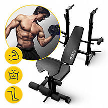 Лава тренувальна для жиму 4FIZJO Ultra з партою Скотта Black (P-5905973404228), фото 5