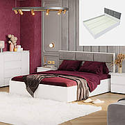 Ліжко з м'яким узголів'ям Лайт-1400 (основа Щит ДСП)