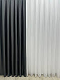 Однотонна штора блекаут (Blackout) Колір: графітовий, фото 3