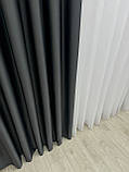Однотонна штора блекаут (Blackout) Колір: графітовий, фото 5