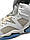 Чоловічі кросівки шкіряні Nike Air Jordan Retro 6 White Sky, кеди чоловічі Найк Джордан білі. Чоловіче взуття, фото 9