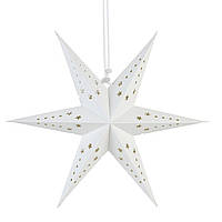 Зірка шестикутна картонна 30 см білий