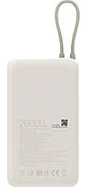Power Bank Xiaomi 20000mAh 33W (Integrated Cable) tan BHR8851GL (PB2030MI) UA, фото 5