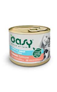Вологий корм для щенят малих та мініатюрних порід Oasy One Animal Protein Puppy & Junior Small and Mini, лосось 200 гр