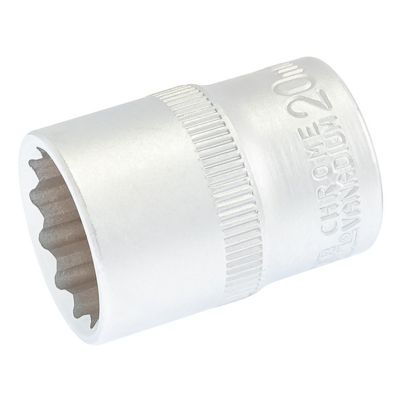 Головка торцева MASTERTOOL 12-гранна 1⁄2" 20 мм L 40 мм CrV 78-0620, фото 1