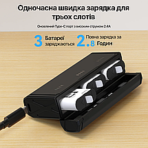 Зарядний пристрій GoPro 13 для 3-х акумуляторів Telesin S0-BCG-11-TGP, фото 4