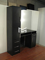 Робоче місце для майстра перукаря "Фенікс" дзеркало з тумбою для салону краси М402-1