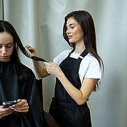 Фартух для перукаря із плащівки, стильний захисний для майстра манікюру, візажиста, салону краси, фото 6