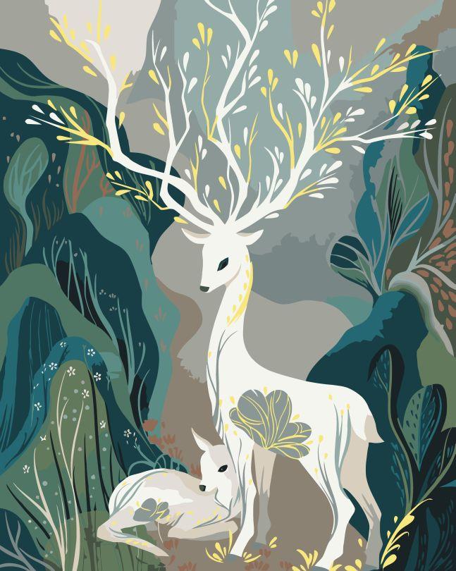 Розмальовка по номерах ArtCraft Казкові олені (ACR-11591-AC) 40 х 50 см, фото 1