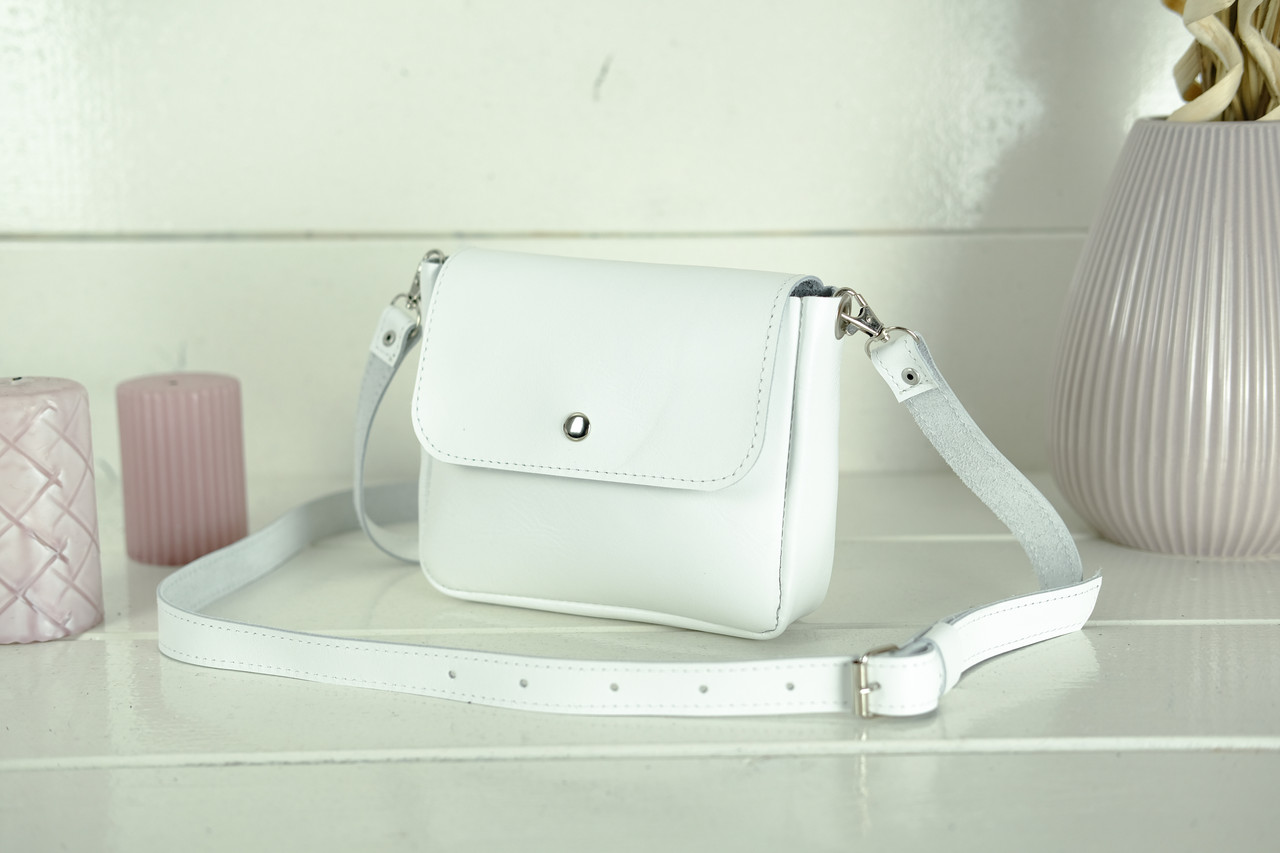 Жіноча сумка Дороті з натуральної шкіри колір білий