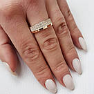 Срібна каблучка з золотими накладками, фото 5