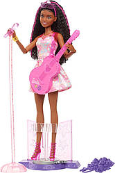УЦІНКА (Прим'ята коробка) Лялька Барбі поп-зірка Barbie Pop Star Set with Brunette Singer Doll HRG43