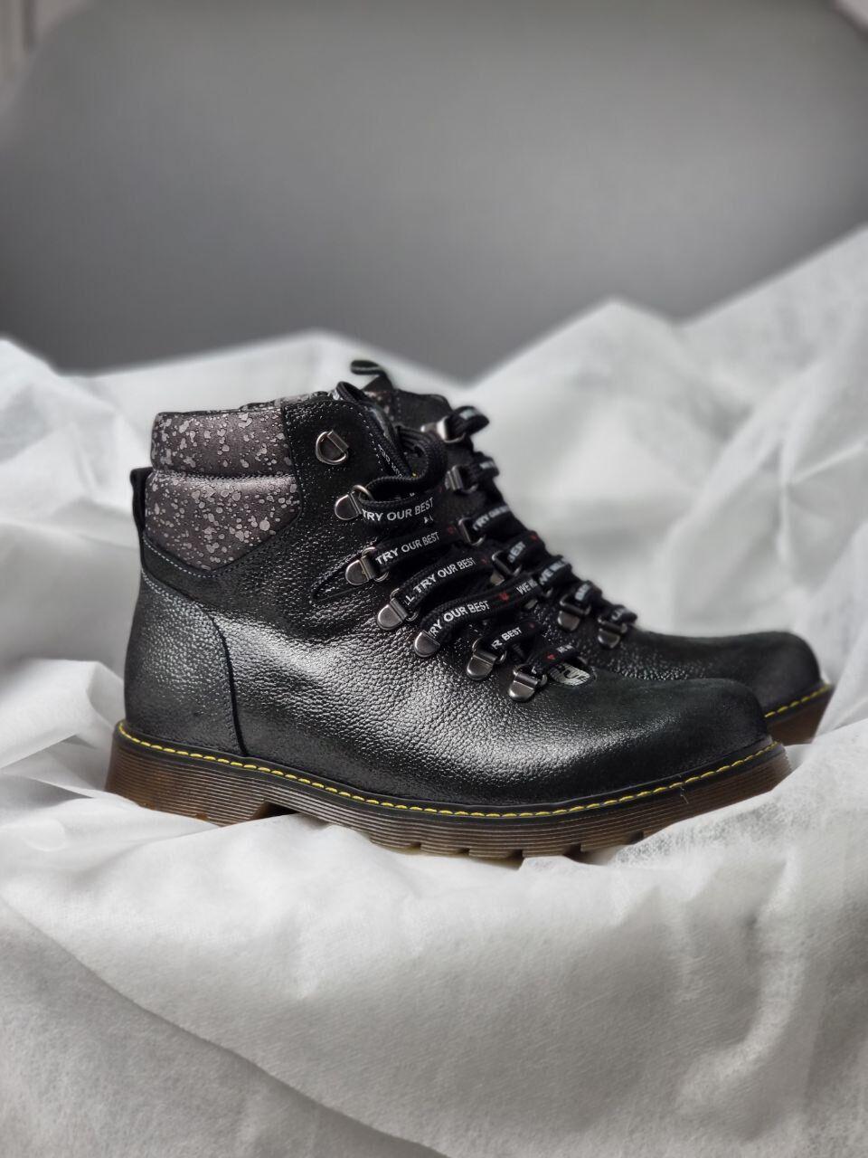 Дитячі підліткові теплі зимові шкіряні ортопедичні черевики на дівчинку 39 розмір, фото 1