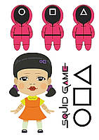 Вафельна картинка Гра в кальмара №3