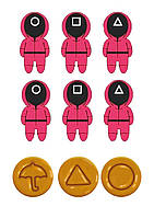 Вафельна картинка Гра в кальмара №4