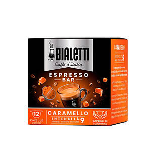 Кава в капсулах Bialetti Espresso Bar Caramello, з карамельним смаком 12 капсул