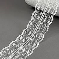 Гипюровое кружево сетка 4,5 см - білий