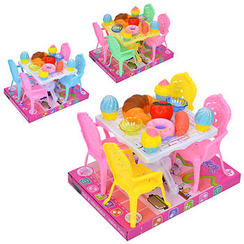 Меблі для ляльки, столові з посудом мікс, колір A8-686