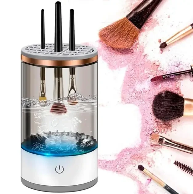 Портативний автоматичний очисник пензлів для макіяжу Makeup Brush Cleaner USB Білий RD-1805