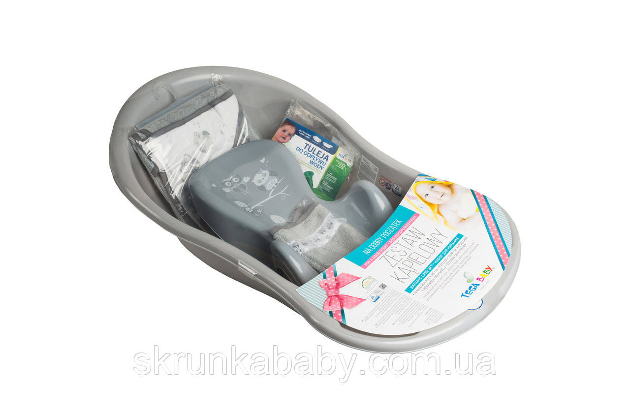Ванна з набором аксесуарів TEGA BABY OWL 86 см gray