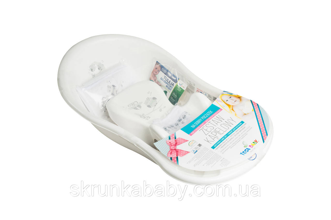 Ванна з набором аксесуарів TEGA BABY OWL 86 см white