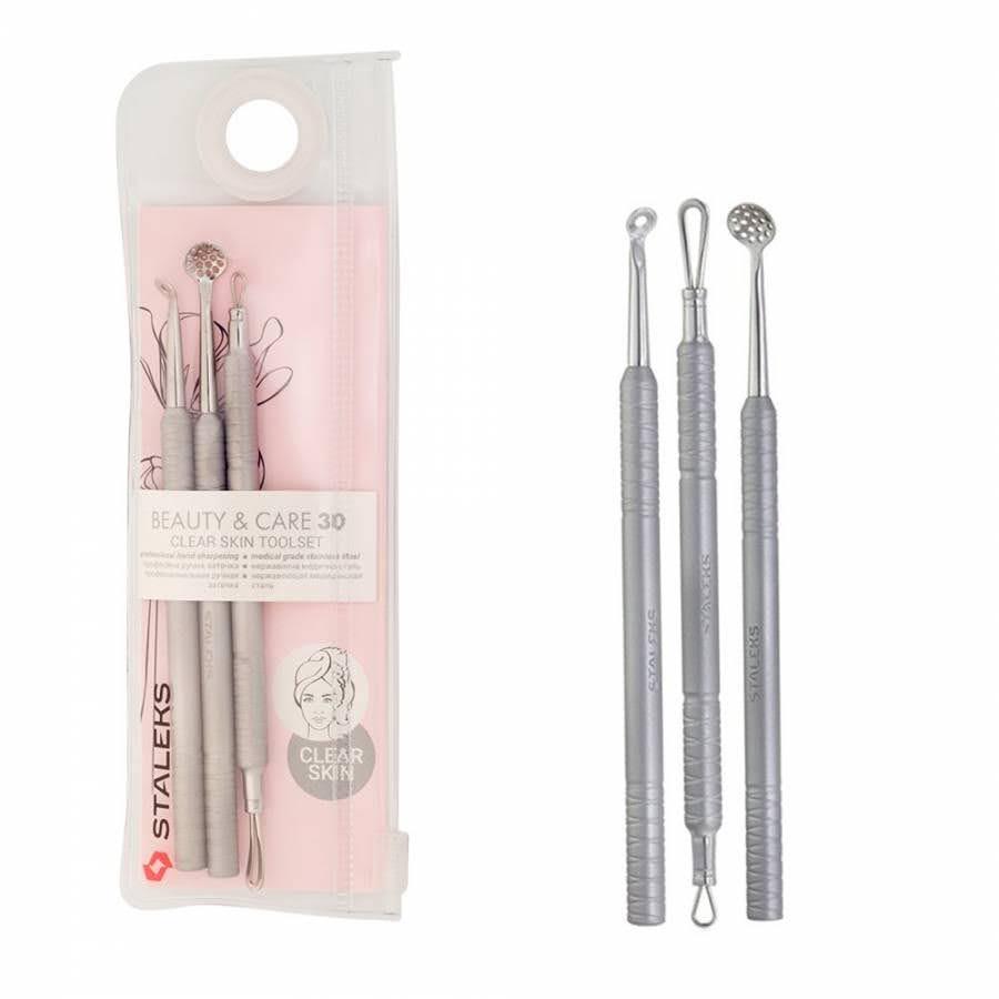 Косметологический набор Staleks Beauty&Care 30 "Чистая кожа"(Уно, шумовка на 19 отверстий,двухсторонняя петля)