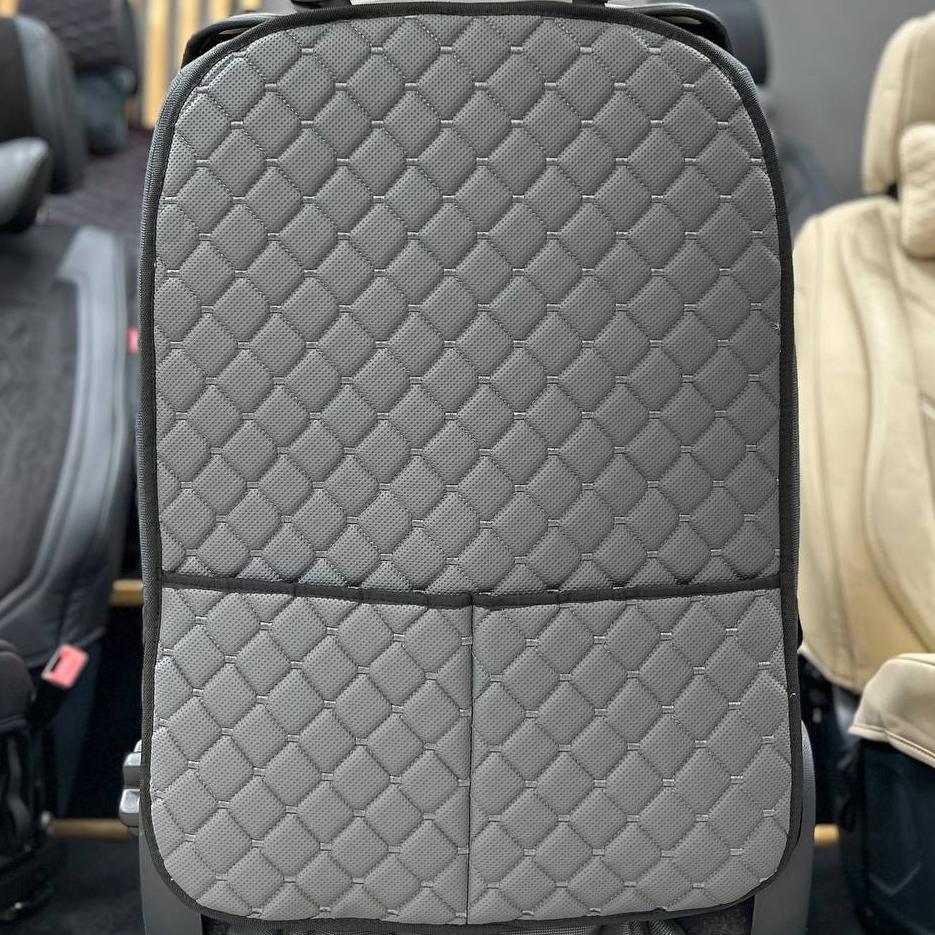 Захисна накидка на спинку переднього сидіння, сіра із чорним кантом, фото 1