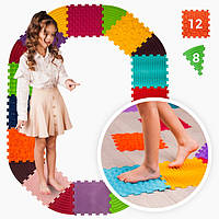 Масажний килимок Ортек Пазли 12 ел. + 8 Трикутників