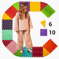 Масажний килимок Ортек Пазли 10 ел. + 6 Трикутників