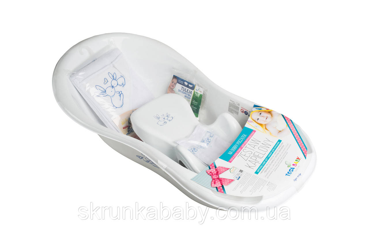 Ванна з набором аксесуарів TEGA BABY 102 см white, фото 1