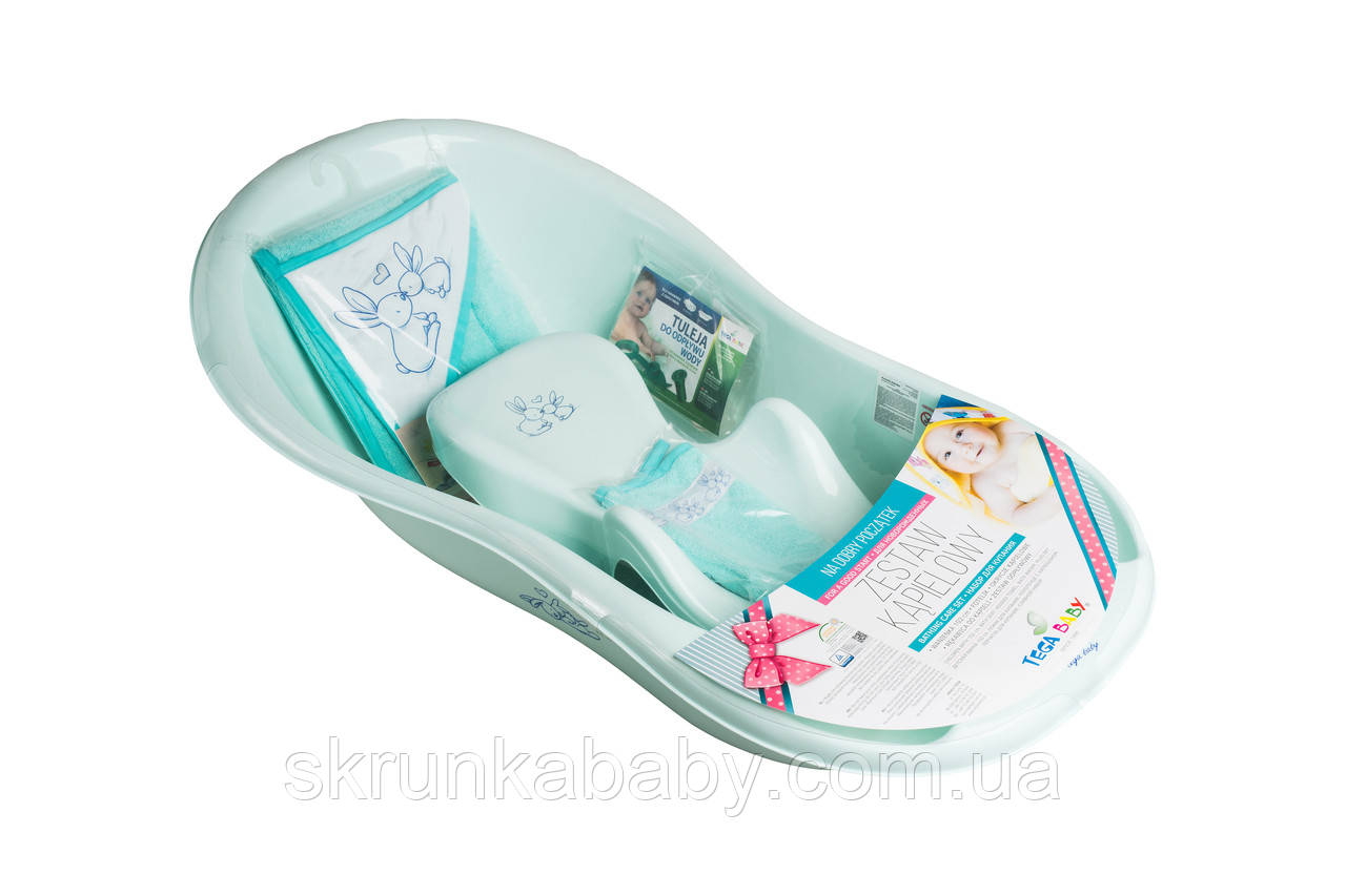 Ванна з набором аксесуарів TEGA BABY 102 см mint