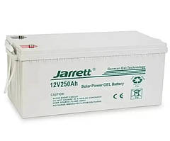 Безпечний гелевий акумулятор батарея потужна Jarrett 12V 250Ah Gelled Electrolite