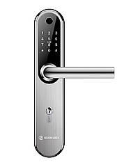 Розумний дверний біометричний замок SEVEN LOCK SL-7768BF (85мм) silver (без врізної частини)