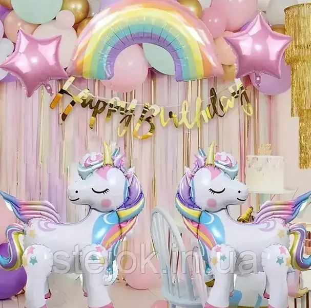 Набір куль Єдиноріжки до дня народження, фото 1