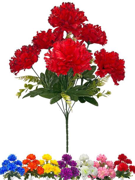Букет штучних квітів Гвоздики, 7 головок, мікс, 580 мм, фото 1