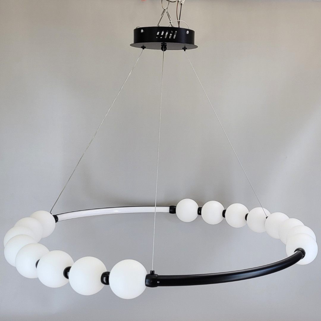 Сучасна світлоідодна люстра Artlight 100W до 20 м² колір Чорний 6294/800 BK