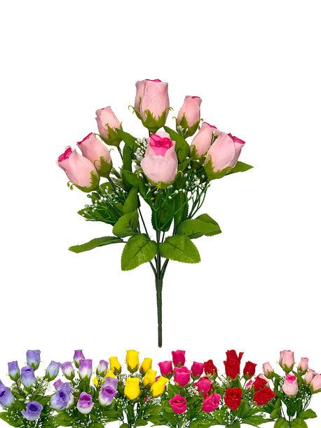 Штучний букет Троянди, 9 голів, мікс, 380 мм, фото 1