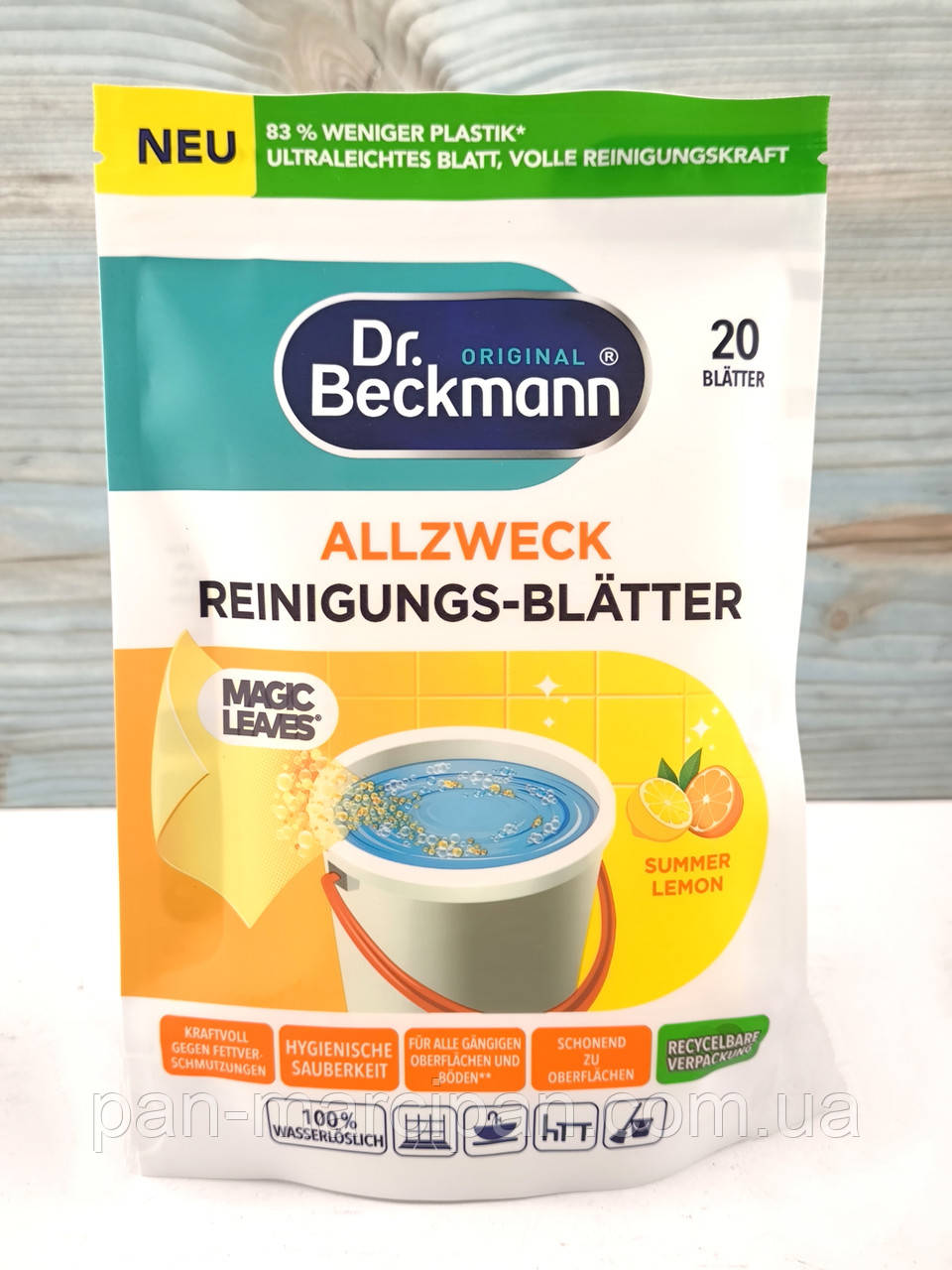 Универсальные очищающие листы Dr. Beckmann Summer Lemon, 20 шт., фото 1