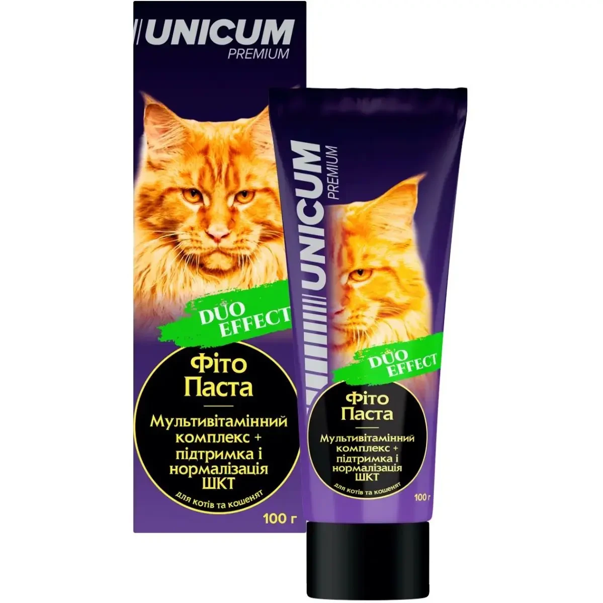 Фітопаста UN-097 Unicum DUO Мультивітамін+ЖКТ для котів та кошенят 100 гр.