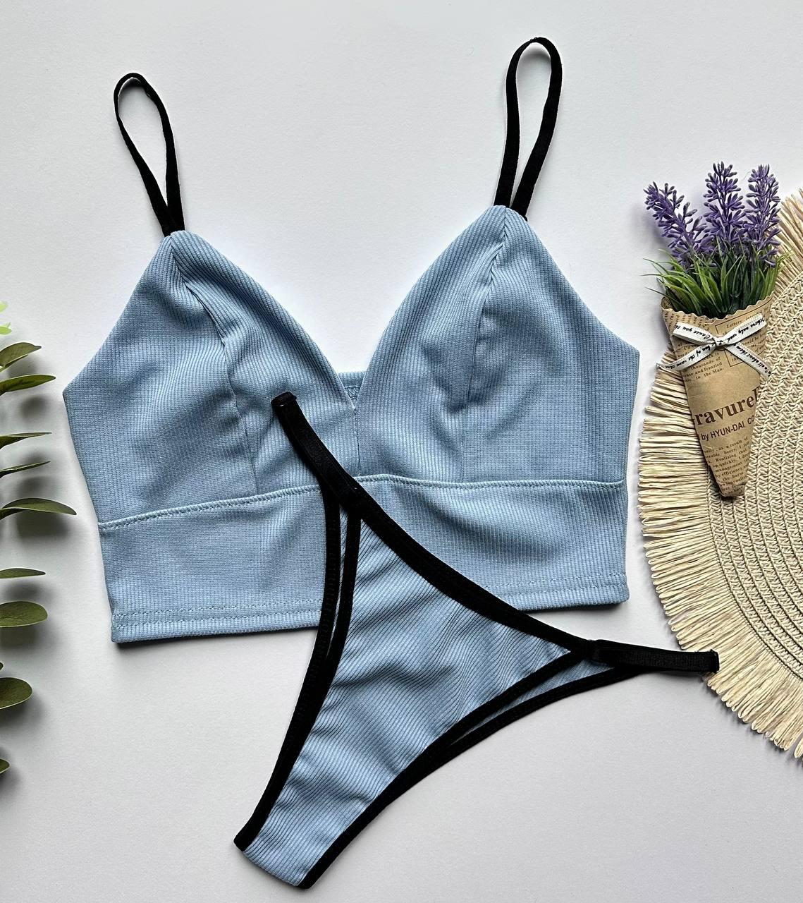 Комплект рубчик топ і трусики американка на гегуляторах