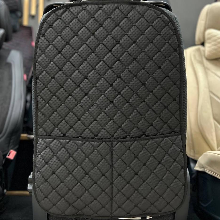 Захисна накидка на спинку переднього сидіння, чорна з чорним кантом, фото 1