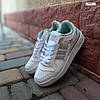 Жіночі кросівки Adidas Forum 84 Low White Green Адідас Форум низькі білі із зеленим шкіряні демісезонні, фото 9