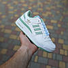 Жіночі кросівки Adidas Forum 84 Low White Green Адідас Форум низькі білі із зеленим шкіряні демісезонні, фото 10